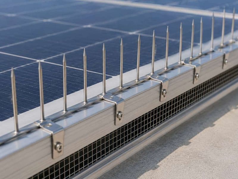 Solar panel bird spike project in Mumbai