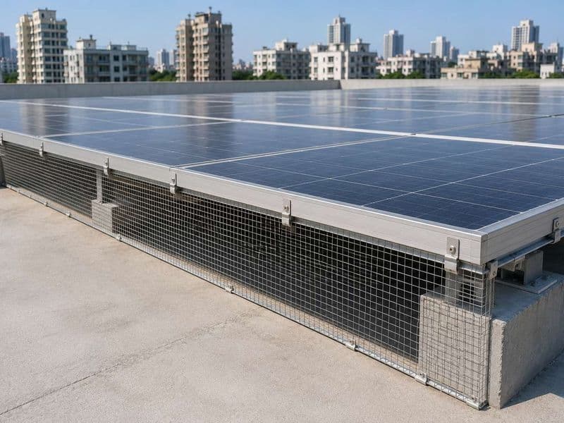 Solar panel bird spike project in Mumbai