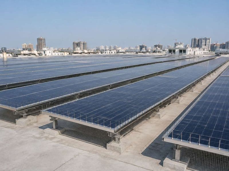 Solar panel bird spike project in Mumbai